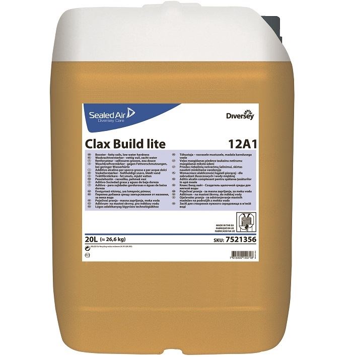 CLAX BUILD LITE 12A1 TANICA LT. 20 detergente tessuti per sporco grasso e acque dure