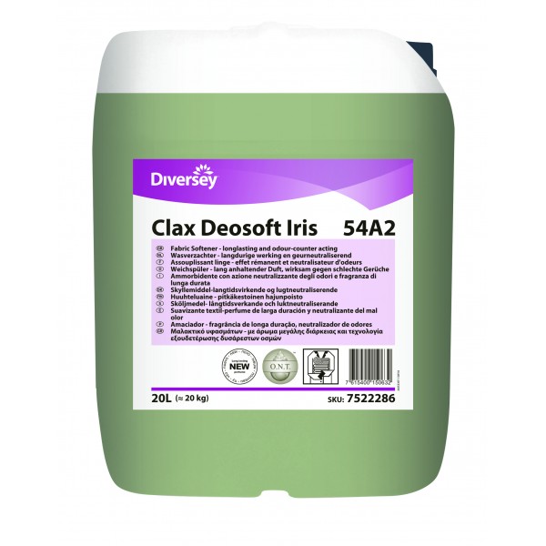 CLAX DEOSOFT IRISI 54A2 TANICA LT.20 ammorbidente tessuti neutralizzante degli odori