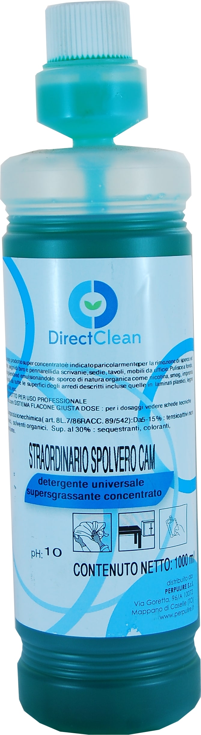 STRAORDINARIO SPOLVERO CONCENTRATO Detergente universale supersgrassante _formato 1 litro